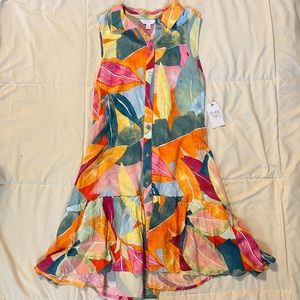 Time and Tru Sleeveless Shirt Dress